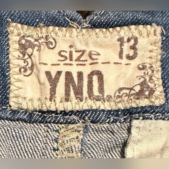 YNC Medium Wash Distressed Stretch Denim Jean Skirt Sz. 13 - Picture 3 of 7